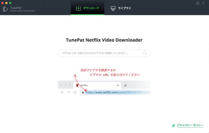 Netflix Video Downloader を実行した画面